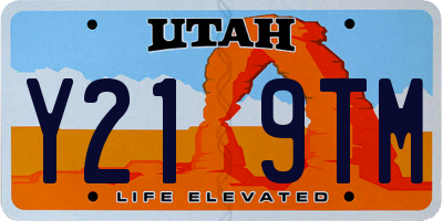UT license plate Y219TM