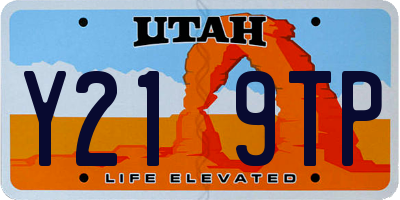 UT license plate Y219TP