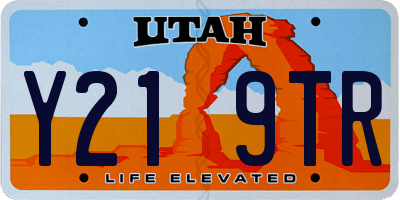 UT license plate Y219TR