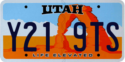 UT license plate Y219TS
