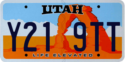 UT license plate Y219TT