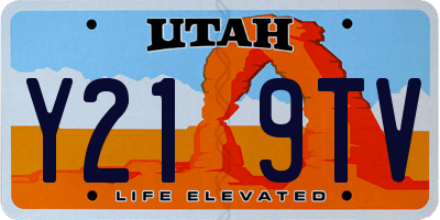 UT license plate Y219TV