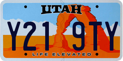 UT license plate Y219TY