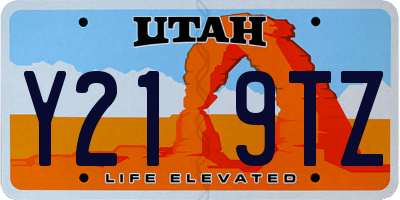 UT license plate Y219TZ