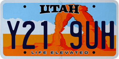 UT license plate Y219UH