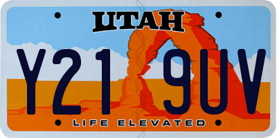 UT license plate Y219UV