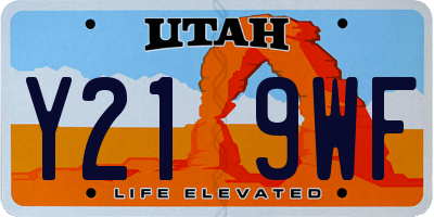 UT license plate Y219WF