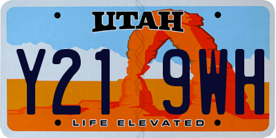 UT license plate Y219WH