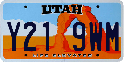 UT license plate Y219WM