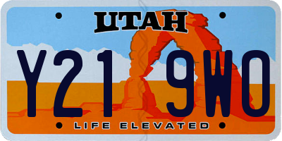 UT license plate Y219WO