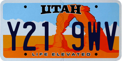 UT license plate Y219WV