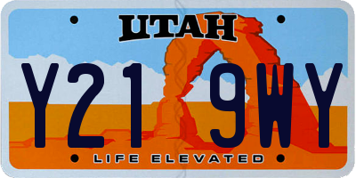 UT license plate Y219WY
