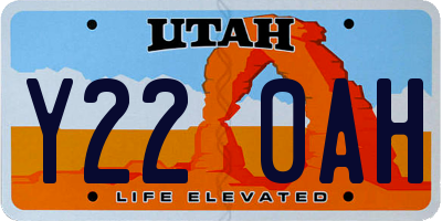 UT license plate Y220AH