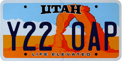 UT license plate Y220AP