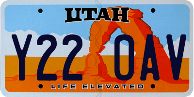 UT license plate Y220AV
