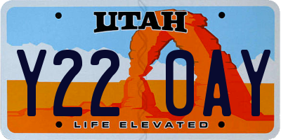 UT license plate Y220AY