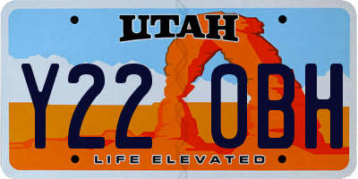 UT license plate Y220BH