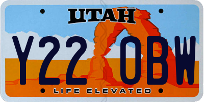 UT license plate Y220BW