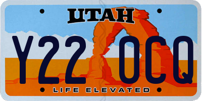 UT license plate Y220CQ