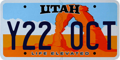 UT license plate Y220CT