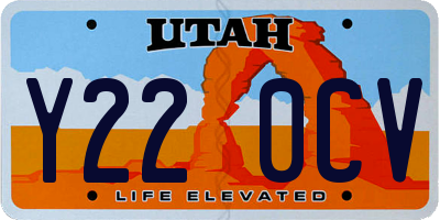 UT license plate Y220CV