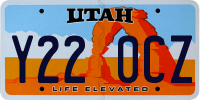 UT license plate Y220CZ