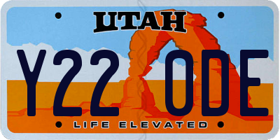 UT license plate Y220DE