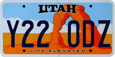 UT license plate Y220DZ