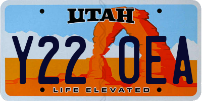 UT license plate Y220EA