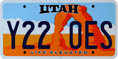 UT license plate Y220ES