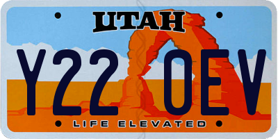 UT license plate Y220EV