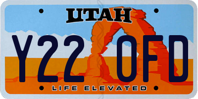 UT license plate Y220FD