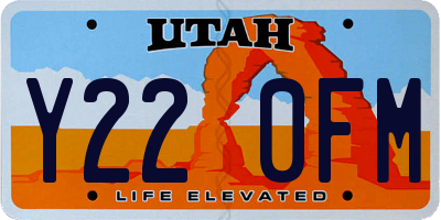 UT license plate Y220FM