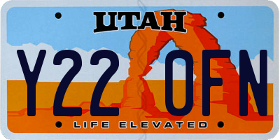 UT license plate Y220FN