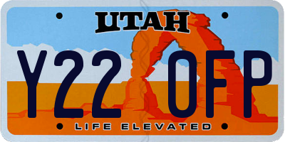 UT license plate Y220FP