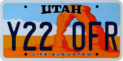 UT license plate Y220FR