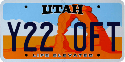 UT license plate Y220FT