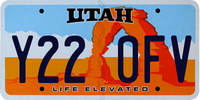 UT license plate Y220FV