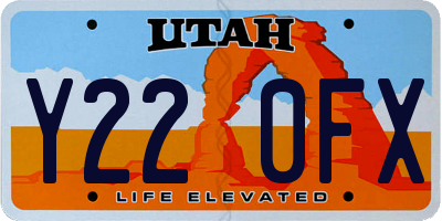 UT license plate Y220FX