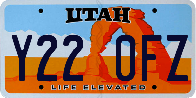 UT license plate Y220FZ