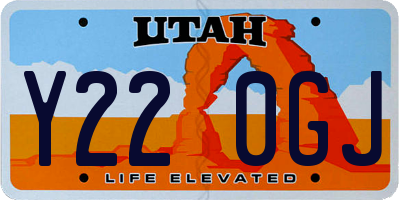 UT license plate Y220GJ