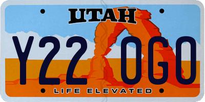 UT license plate Y220GO