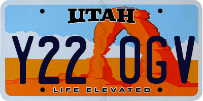 UT license plate Y220GV