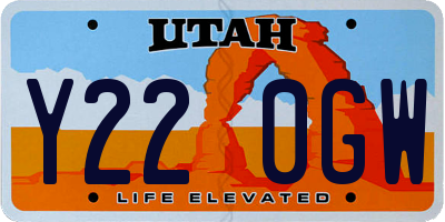 UT license plate Y220GW