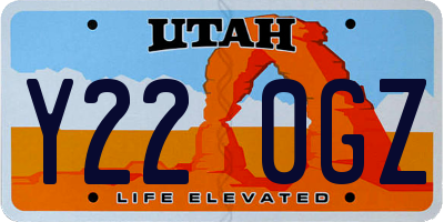UT license plate Y220GZ