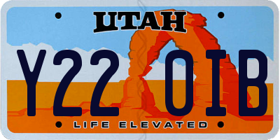 UT license plate Y220IB