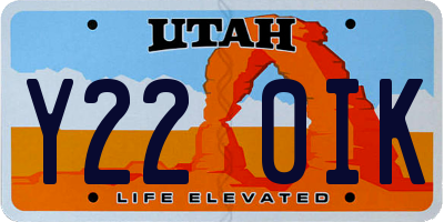 UT license plate Y220IK