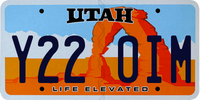 UT license plate Y220IM