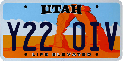 UT license plate Y220IV