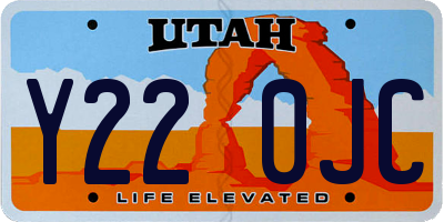 UT license plate Y220JC